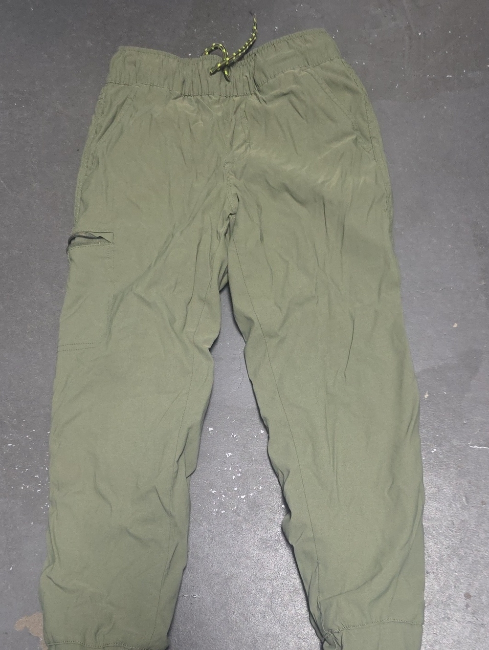 Weatherproof Olive Green Kids Cargo Joggers with Drawstring